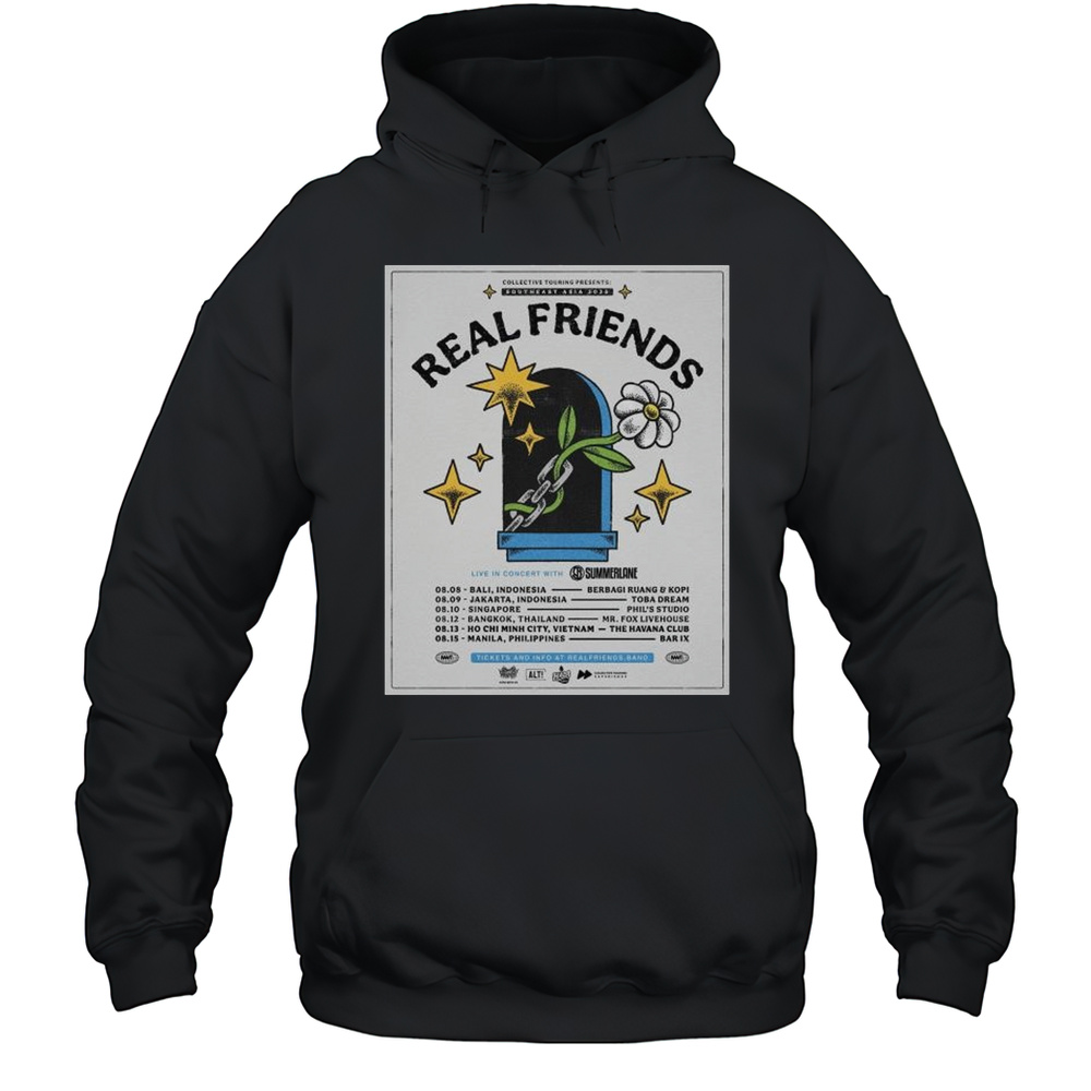Real Friends Collective Touring Presents Southeast Asia 2025 With Summerlane T-shirt Unisex Hoodie