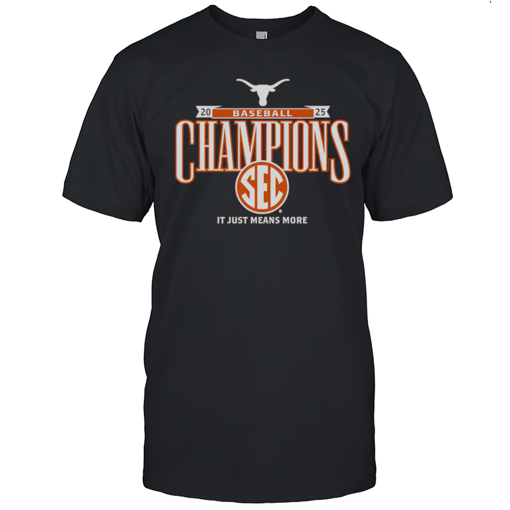 Texas Longhorns Baseball Regular Season Southeastern Conference Champions 2025 Baseball Shirt Texas Longhorns Baseball Regular Season Southeastern Conference Champions 2025 Baseball Shirt