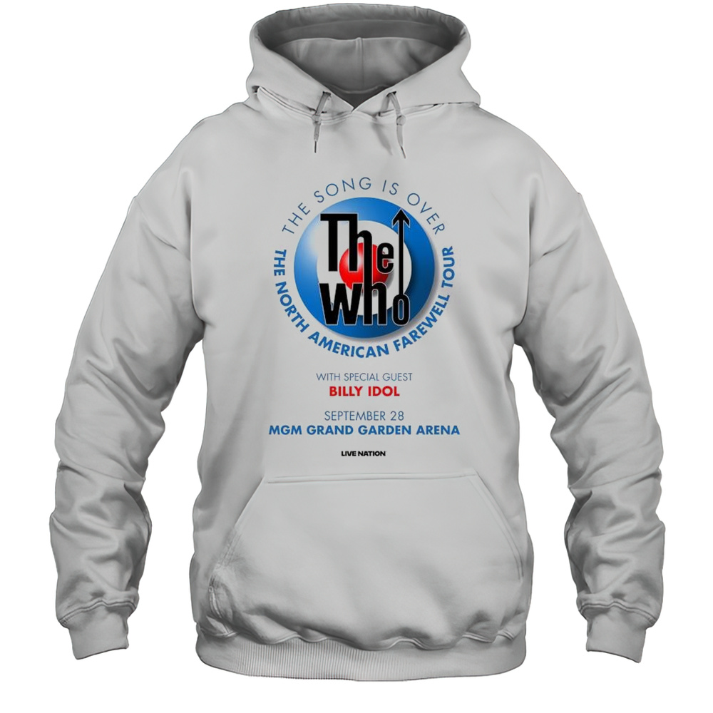 The Who The Song Is Over The North American Farewell Tour With Billy Idol Sept 28 2025 MGM Grand Garden Arena T-shirt Unisex Hoodie