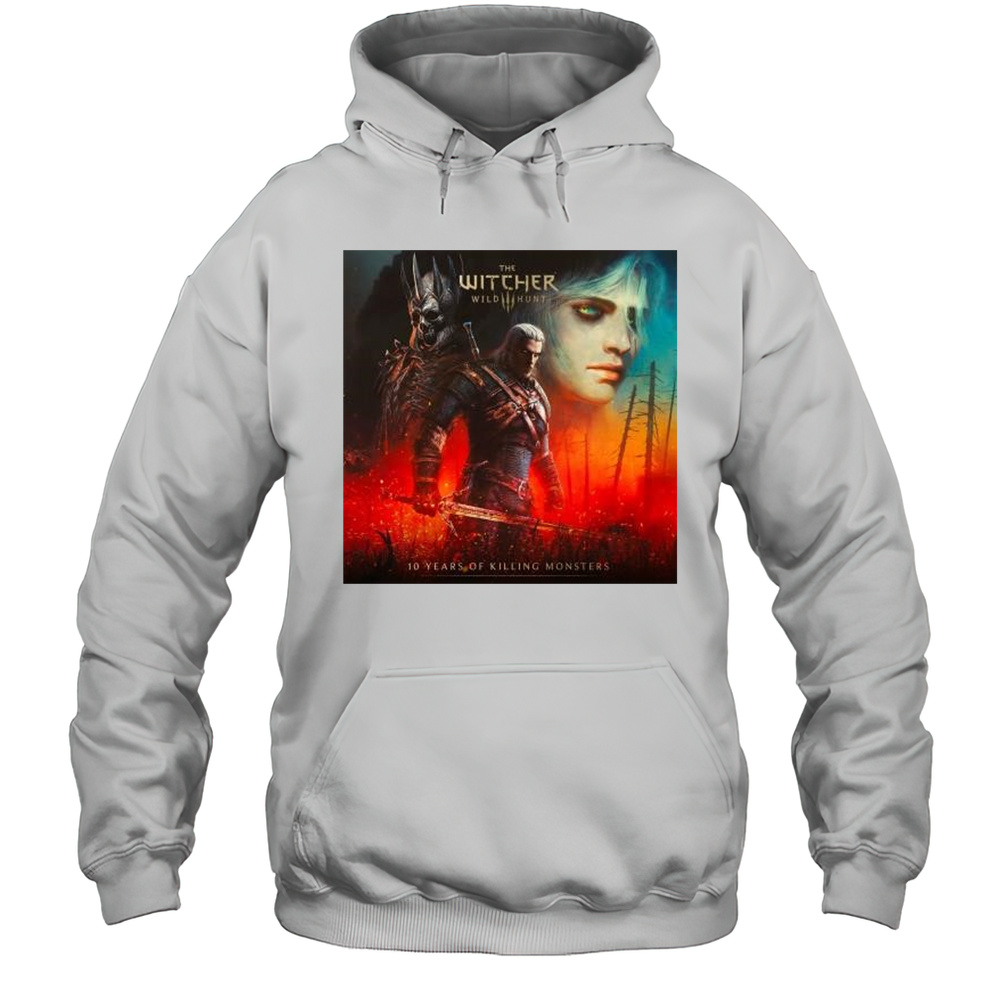 The Witcher 3 Wild Hunt 10 Years Of Killing Monster 2025 T-shirt Unisex Hoodie