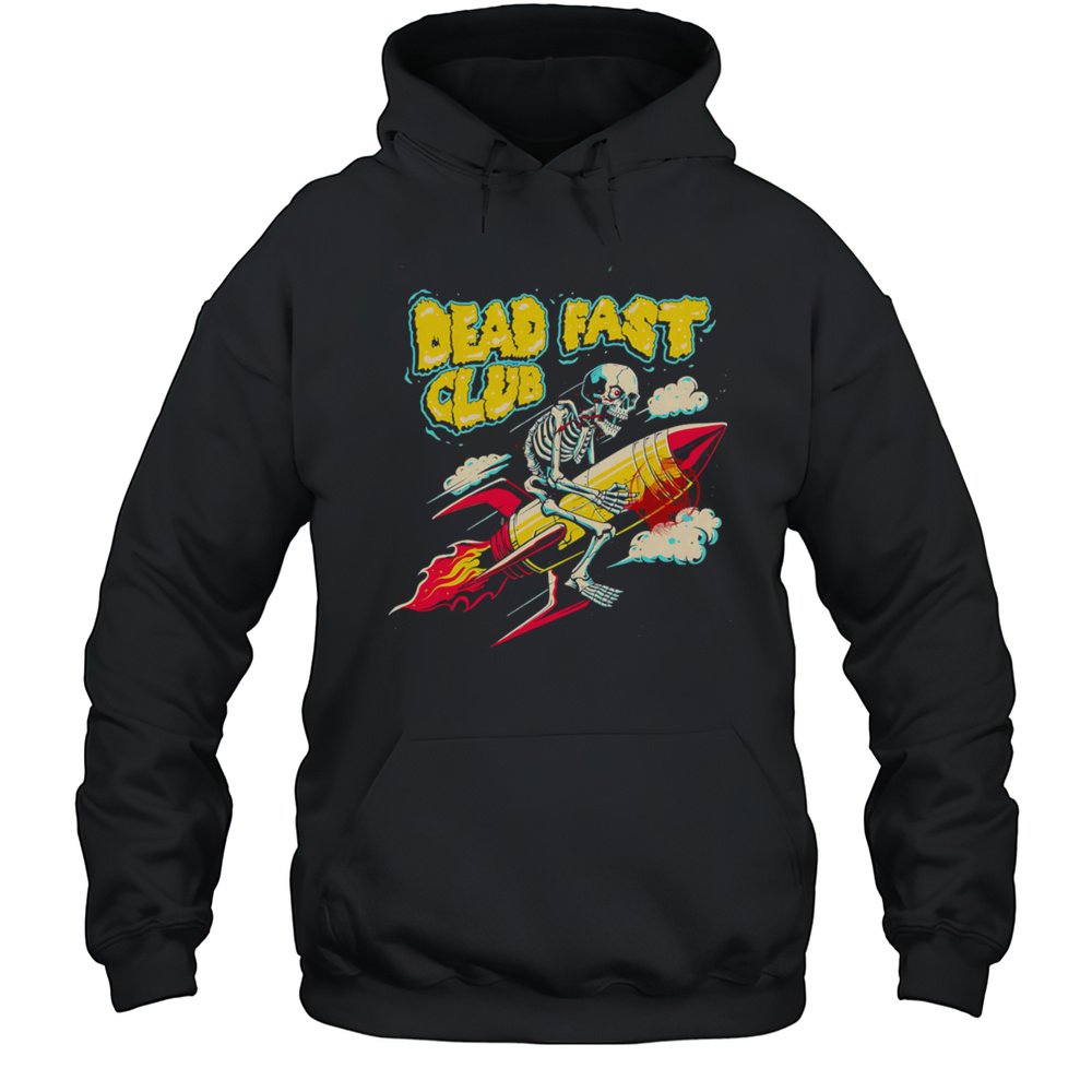 Dead Fast Club Rocket Riding Skeleton Shirt Unisex Hoodie