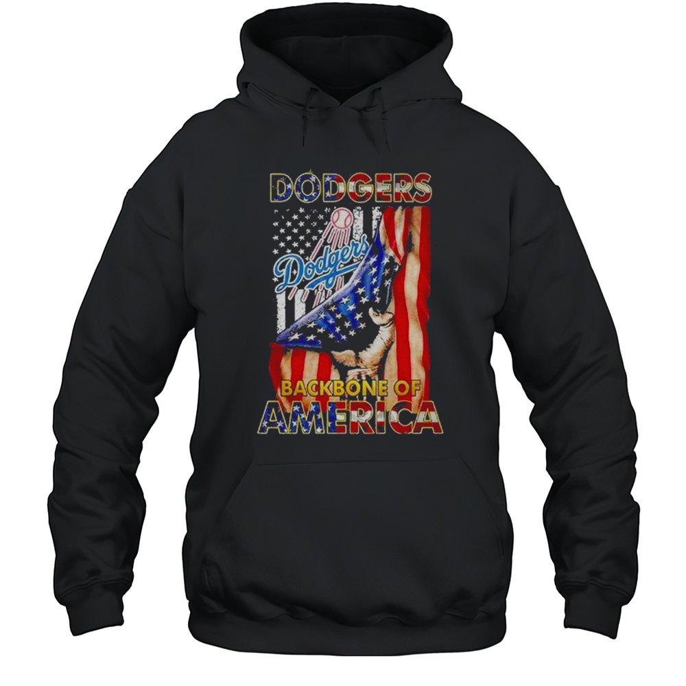Dodgers Backbone Of America July 4th Shirt Unisex Hoodie
