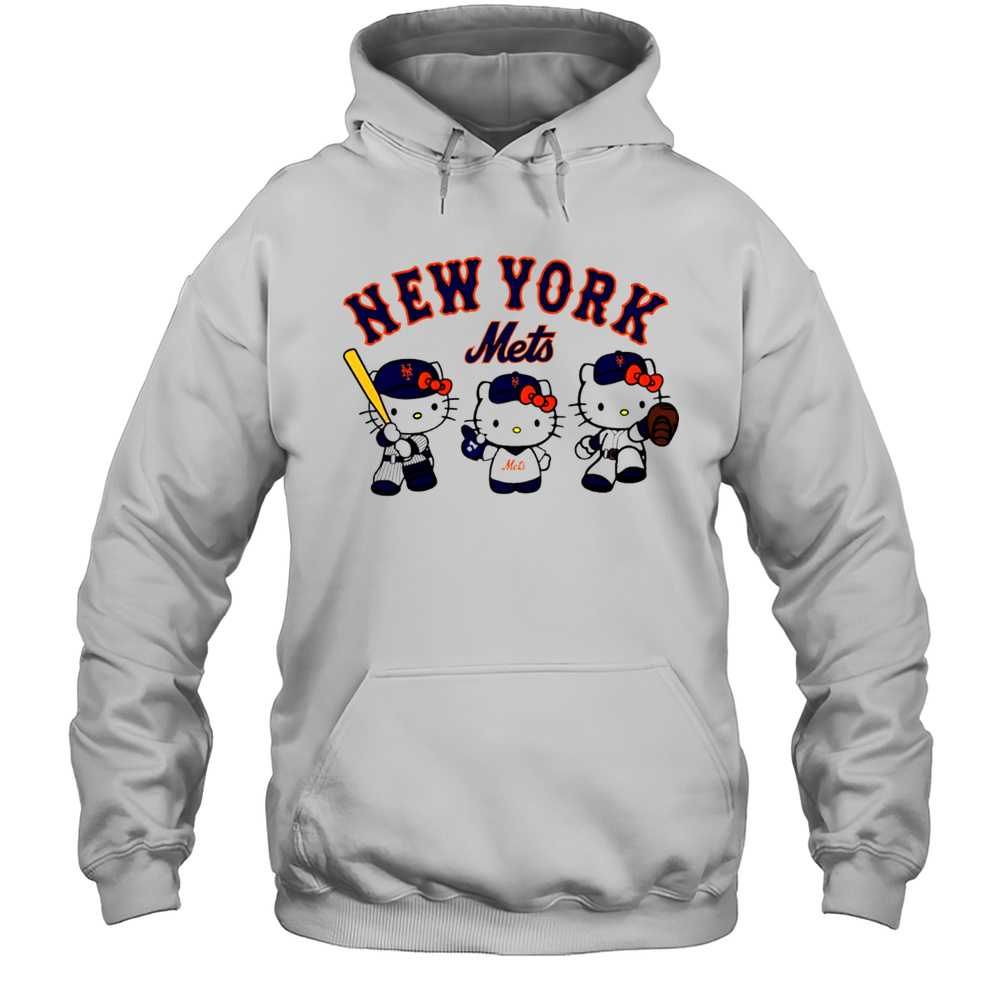 Hello Kitty X New York Mets MLB Baseball Shirt Unisex Hoodie