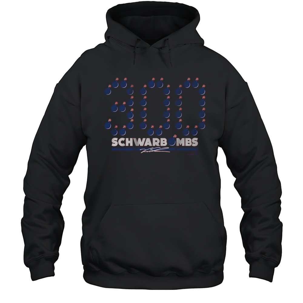 Kyle Schwarber 300 Schwarbombs Philadelphia Phillies MLB Signature T-shirt Unisex Hoodie