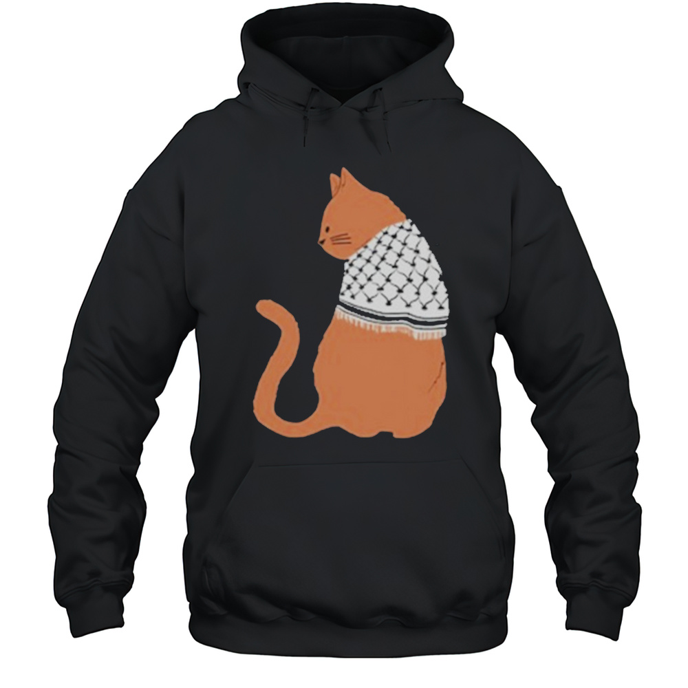 Palestinian Catfiyyeh Orange Cat T-Shirt Unisex Hoodie
