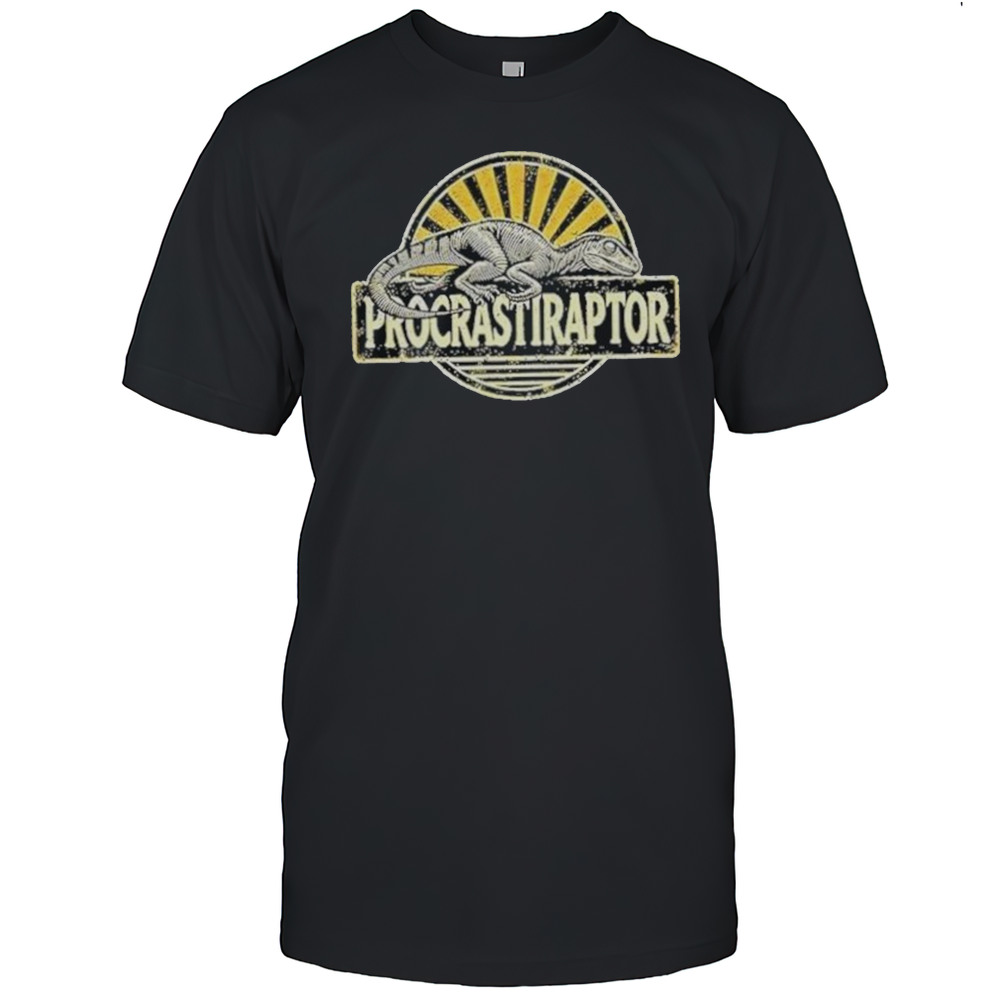 Procrastiraptor Procrastinating Velociraptor Shirt