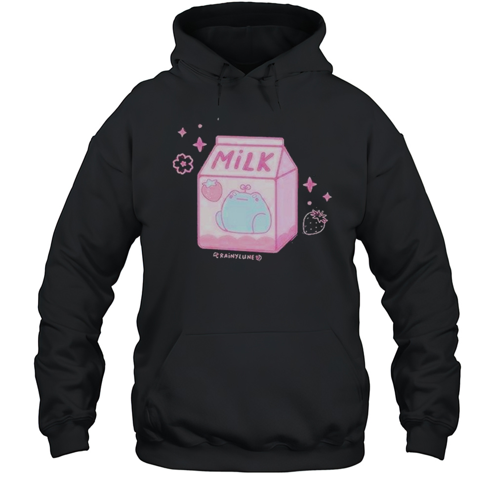 Rainylune Sprout The Frog Strawberry Milk Shirt Unisex Hoodie
