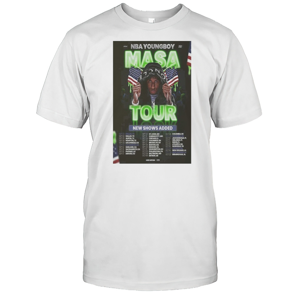 2025 Poster Hot YoungBoy Never Broke Again Announces 2025 MASA Tour Shirt