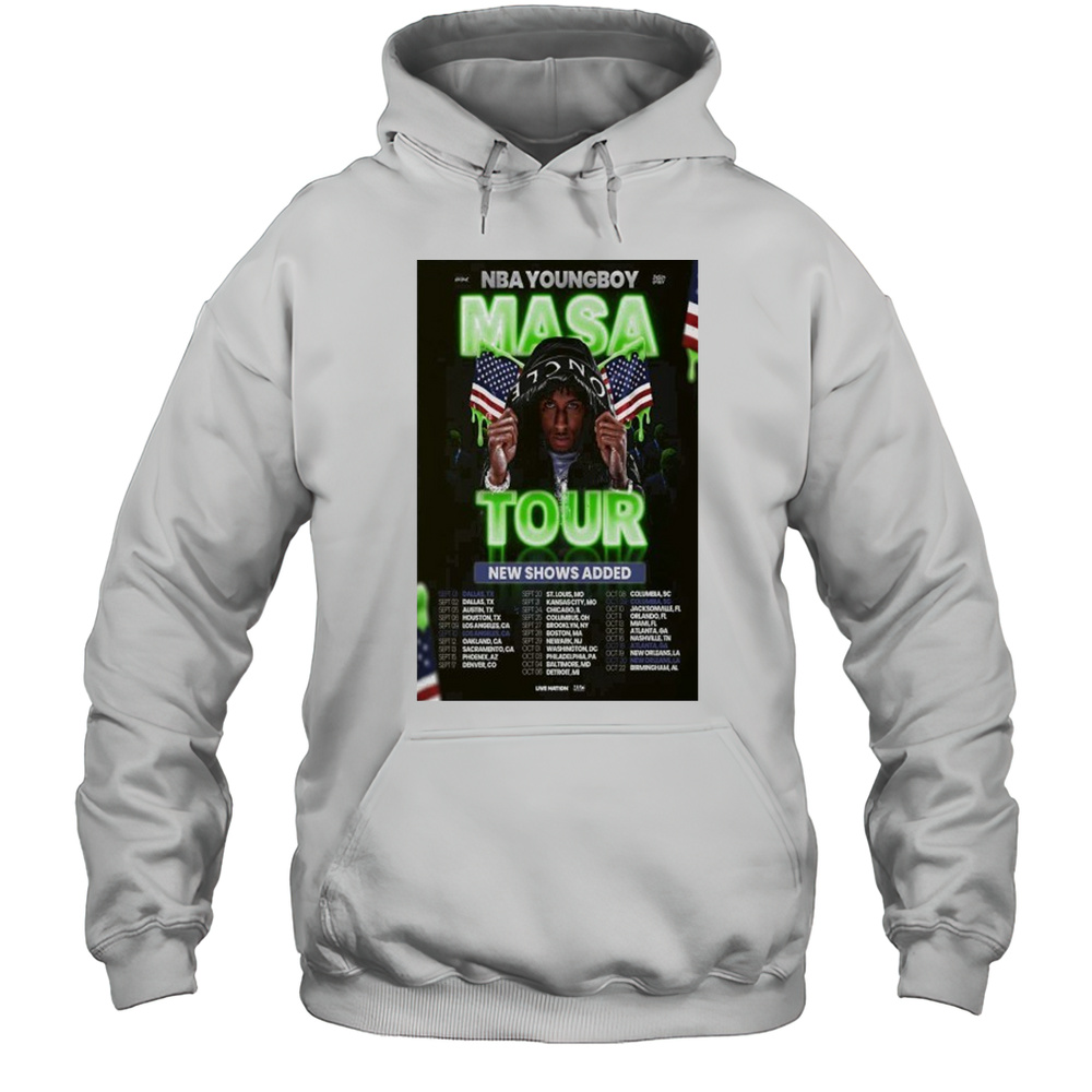 2025 Poster Hot YoungBoy Never Broke Again Announces 2025 MASA Tour Shirt Unisex Hoodie