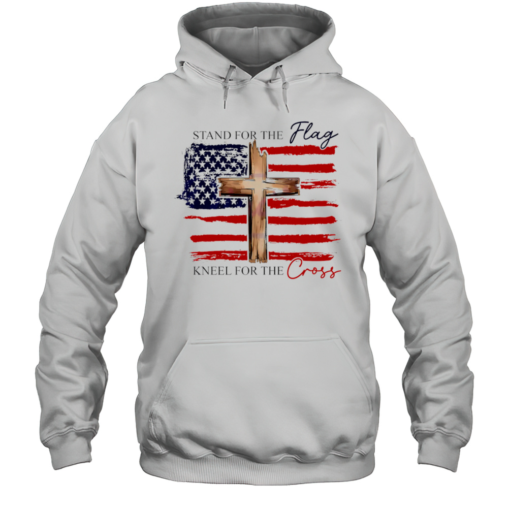 American Flag Cross Christian Freedom Shirt Unisex Hoodie