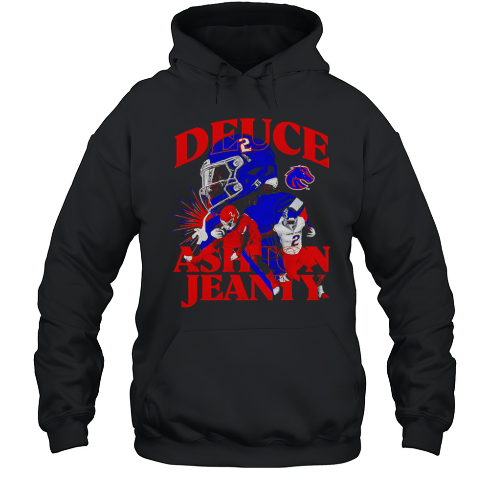 Boise State Broncos Black Ashton Jeanty Shirt Unisex Hoodie