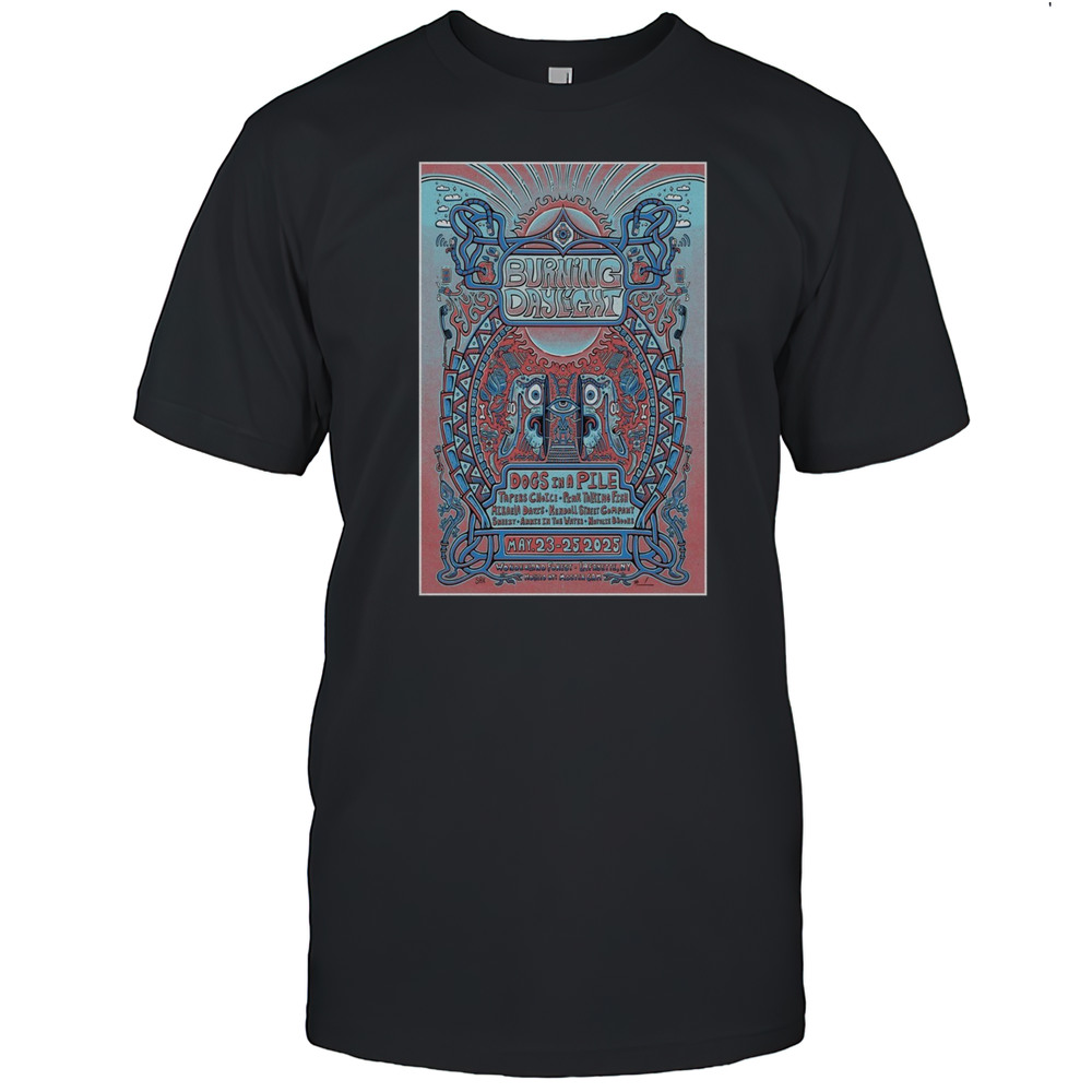 Burning Day Light Dogs In A Pile Wonderland Forest Lafayette NY May 23-25 2025 Concert T-shirt