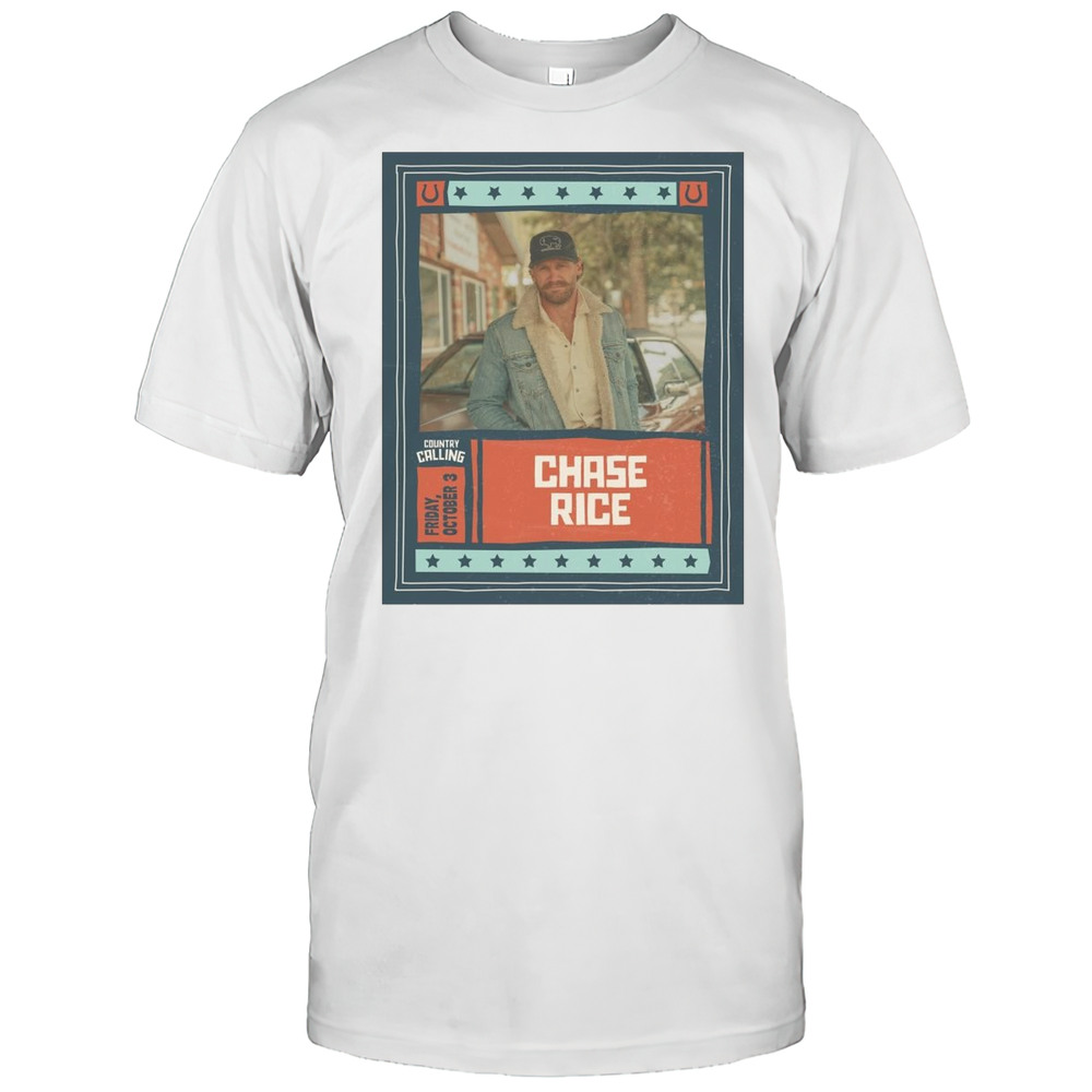 Country Calling Festival Chase Rice Friday October 3 2025 T-shirt