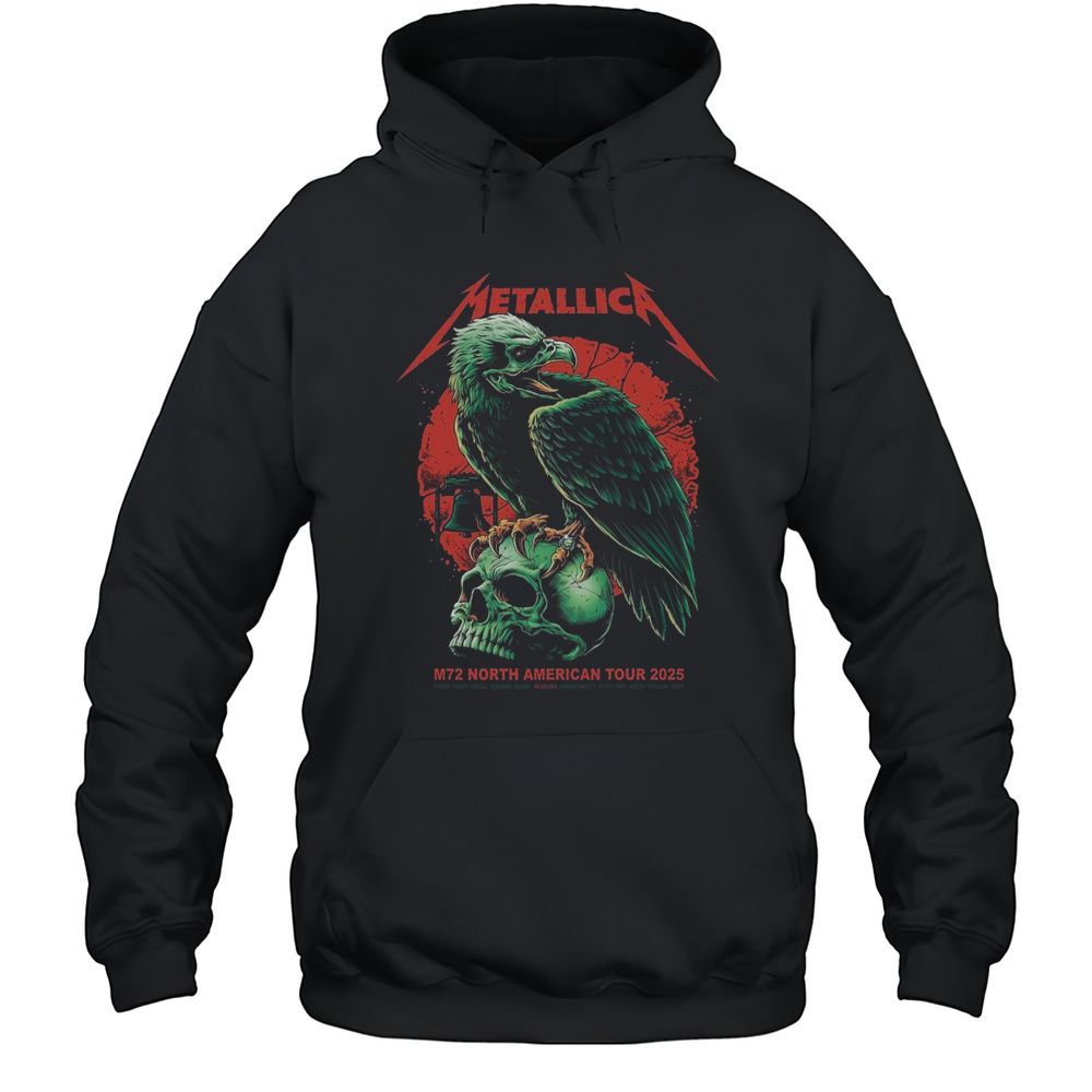 Metallica M72 North American Tour 2025 In Houston  Columbus  Philadelphia  Tampa T-shirt Unisex Hoodie
