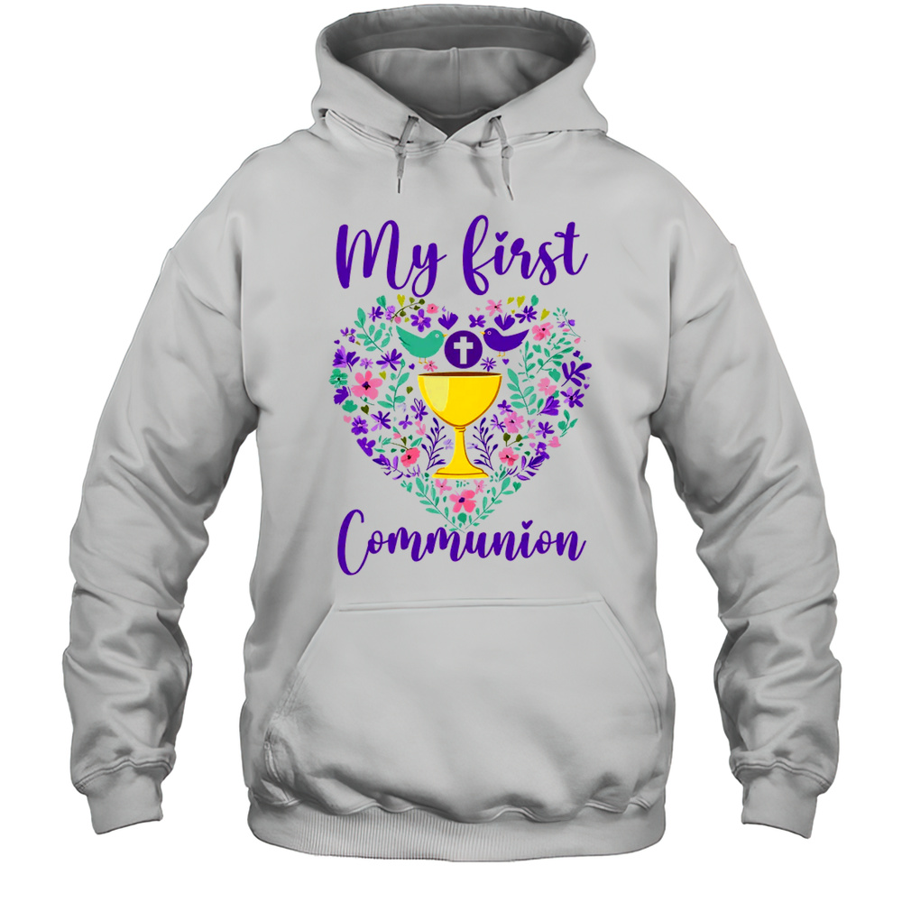 My First Holy Communion Christians And Catholic Girls Boys Shirt Unisex Hoodie