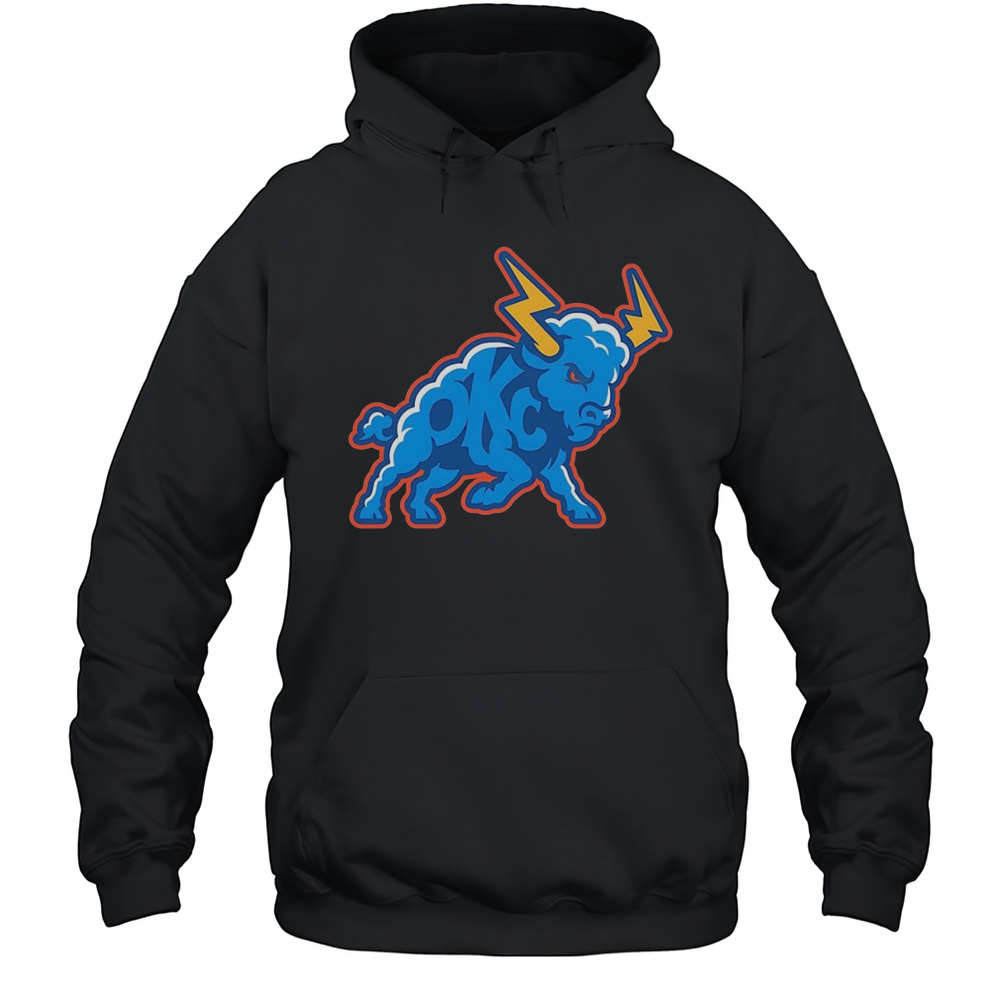 OKC Thunder Cloud Lightning Logo Shirt Unisex Hoodie