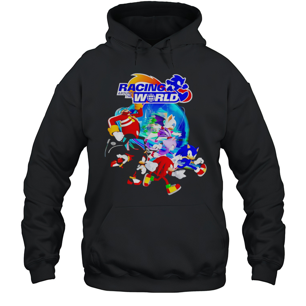 Racing Around World Cartoon Shirt Unisex Hoodie