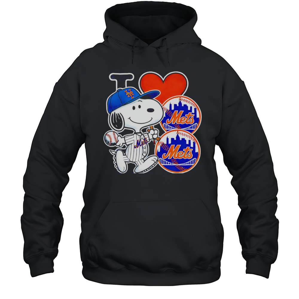 Snoopy I Love New York Mets Shirt Unisex Hoodie