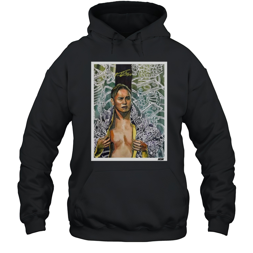 The Art Of Rob Schamberger  Kazuchika Okada AEW Signature T-shirt Unisex Hoodie