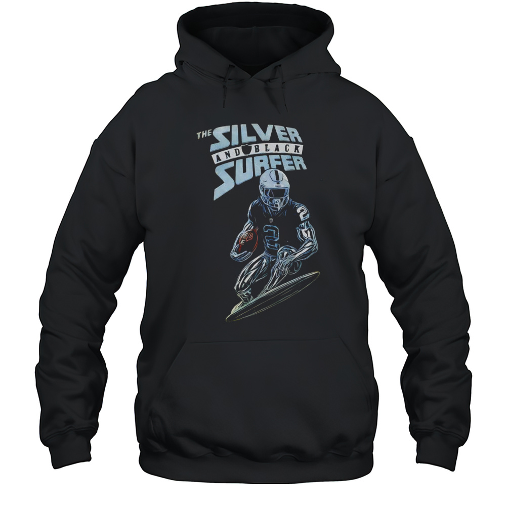 The Silver And Black Surfer Shirt Unisex Hoodie