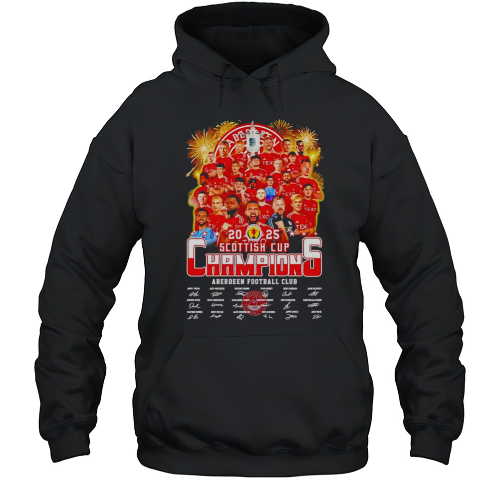 2025 Scottish Cup Champions Aberdeen Football Club Shirt Unisex Hoodie