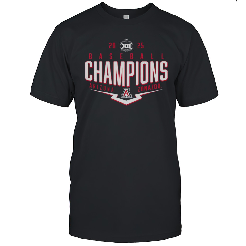 Arizona Wildcats 2025 Big 12 Baseball Conference Tournament Champions Playoff Pitch Zonazoo T-shirt Arizona Wildcats 2025 Big 12 Baseball Conference Tournament Champions Playoff Pitch Zonazoo T-shirt