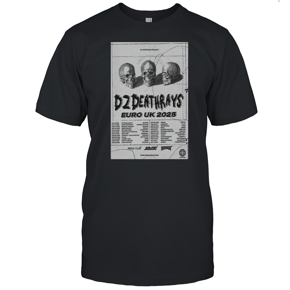 DZ Deathrays Euro UK Tour 2025 T-shirt