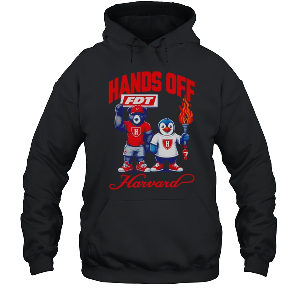 Hands Off Harvard Subtle FDT Bear And Penguin Shirt Unisex Hoodie
