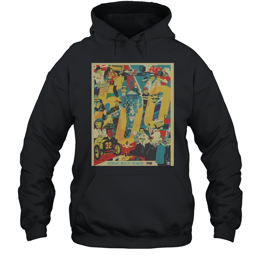 Indy 500 Sunday May 25 2025 Indianapolis Motor Speedway T-shirt Unisex Hoodie