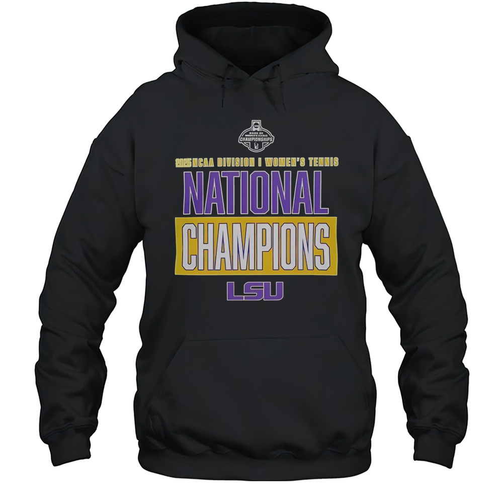 LSU Tigers Womens Tennis 2025 NCAA DI National Champions T-Shirt Unisex Hoodie
