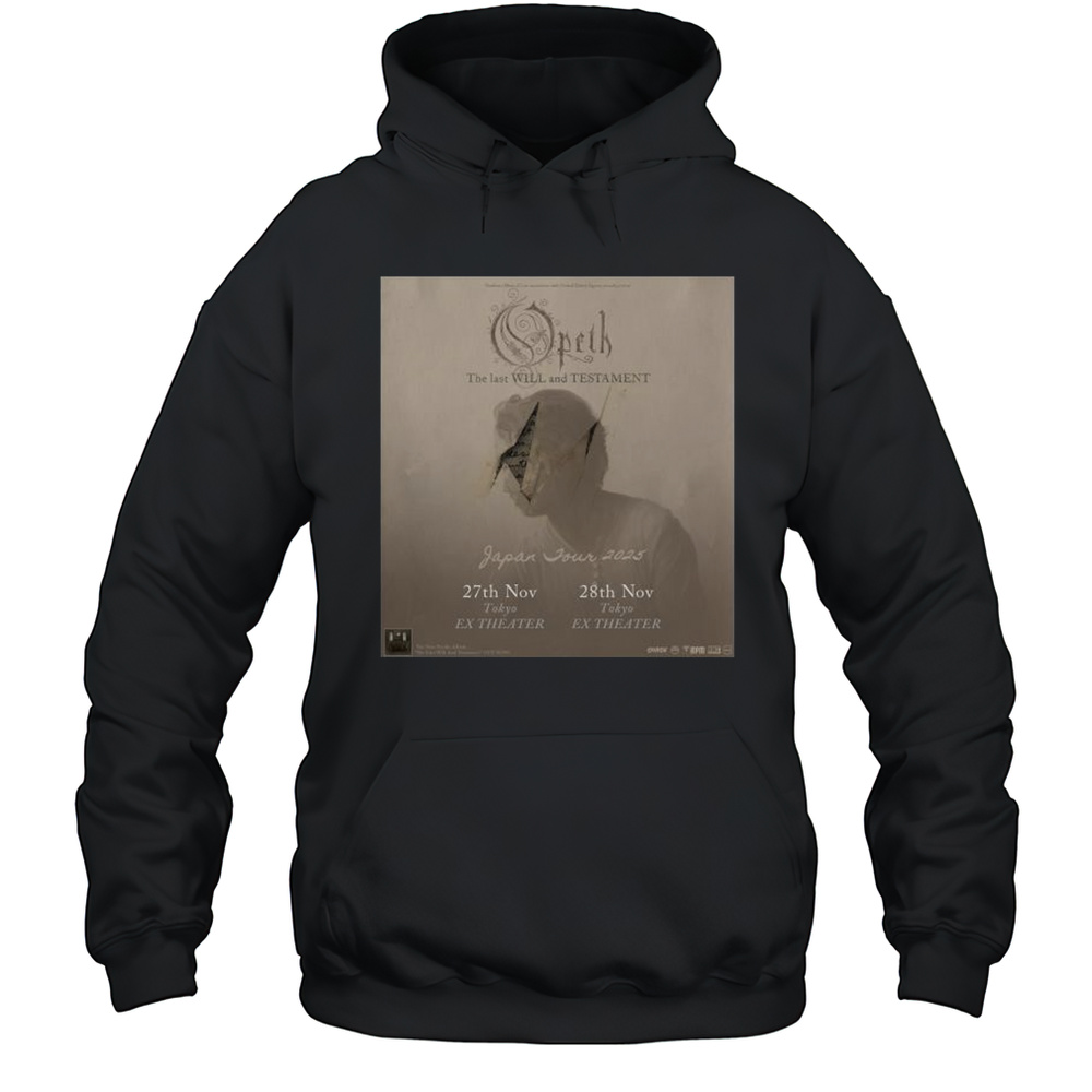 Opeth Japan Tour Nov 2025 The Last Will And Testament T-shirt Unisex Hoodie