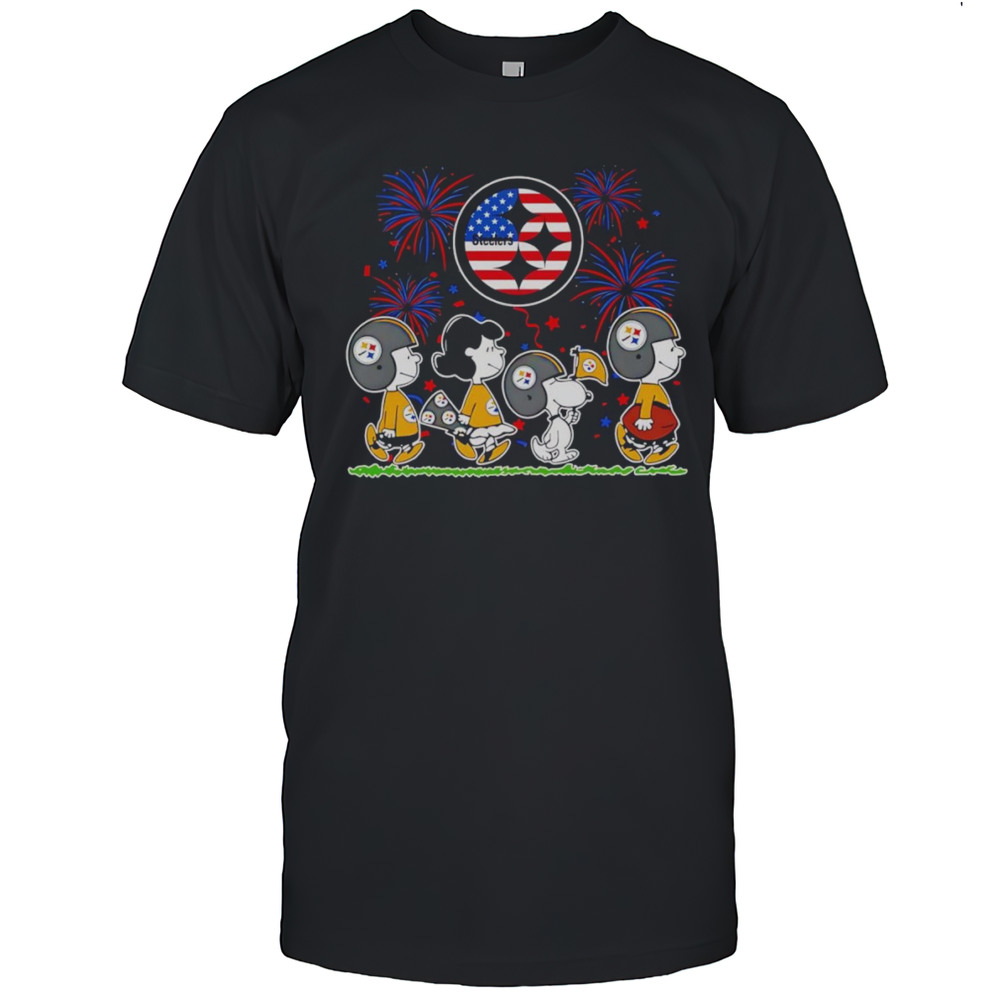 Peanuts Fireworks Pittsburgh Steelers 4th Of July Shirt