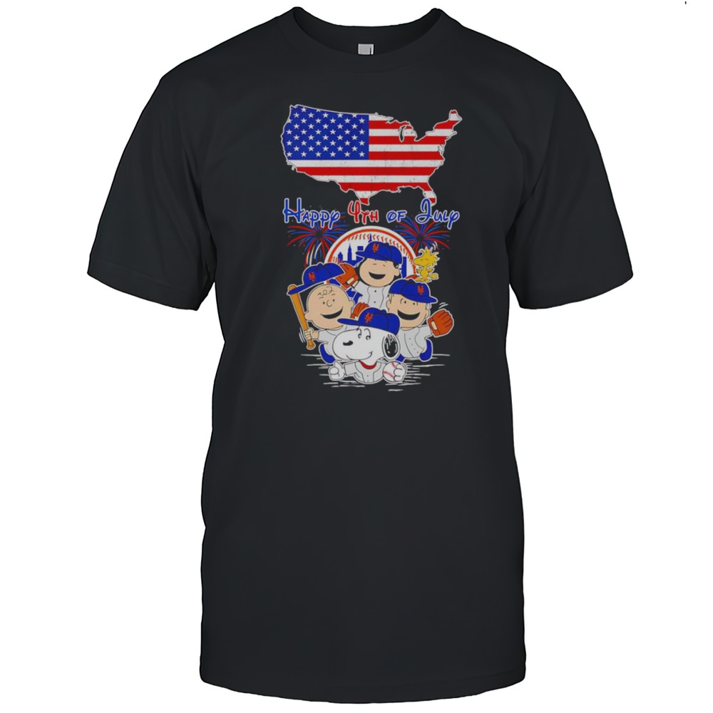 Peanuts Happy 4th Of July New York Mets United States Shirt