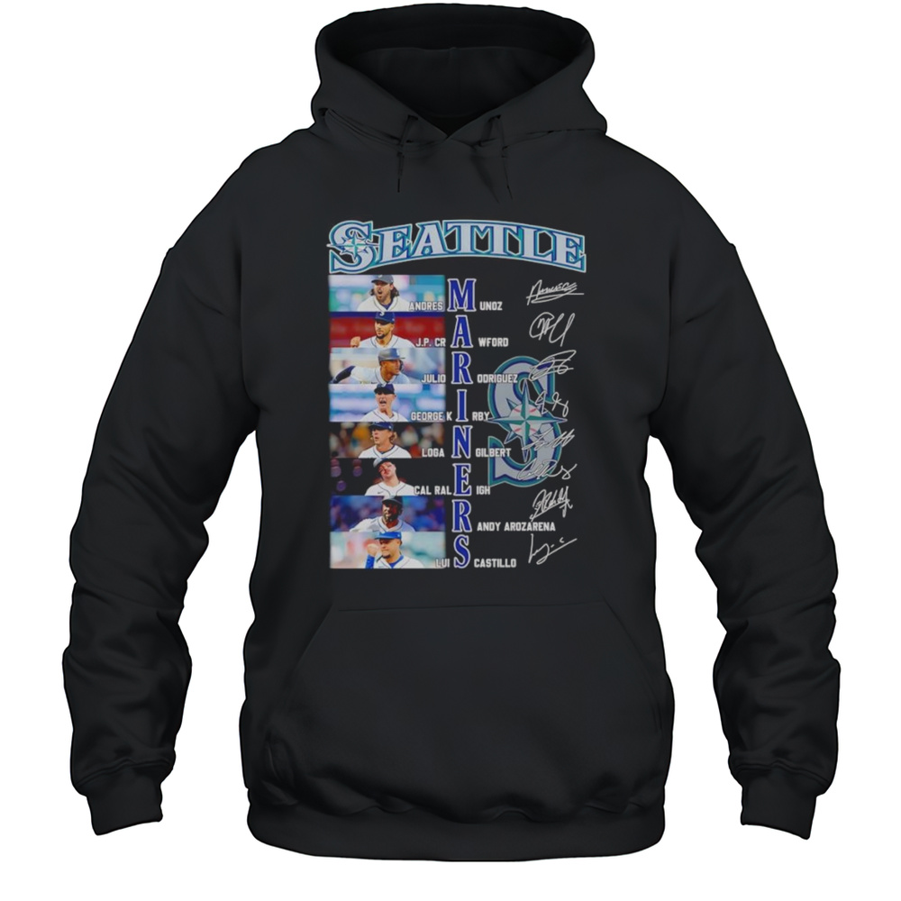 Seattle Mariners Andres Munoz JP Crawford Julio Rodriguez Signature Shirt Unisex Hoodie