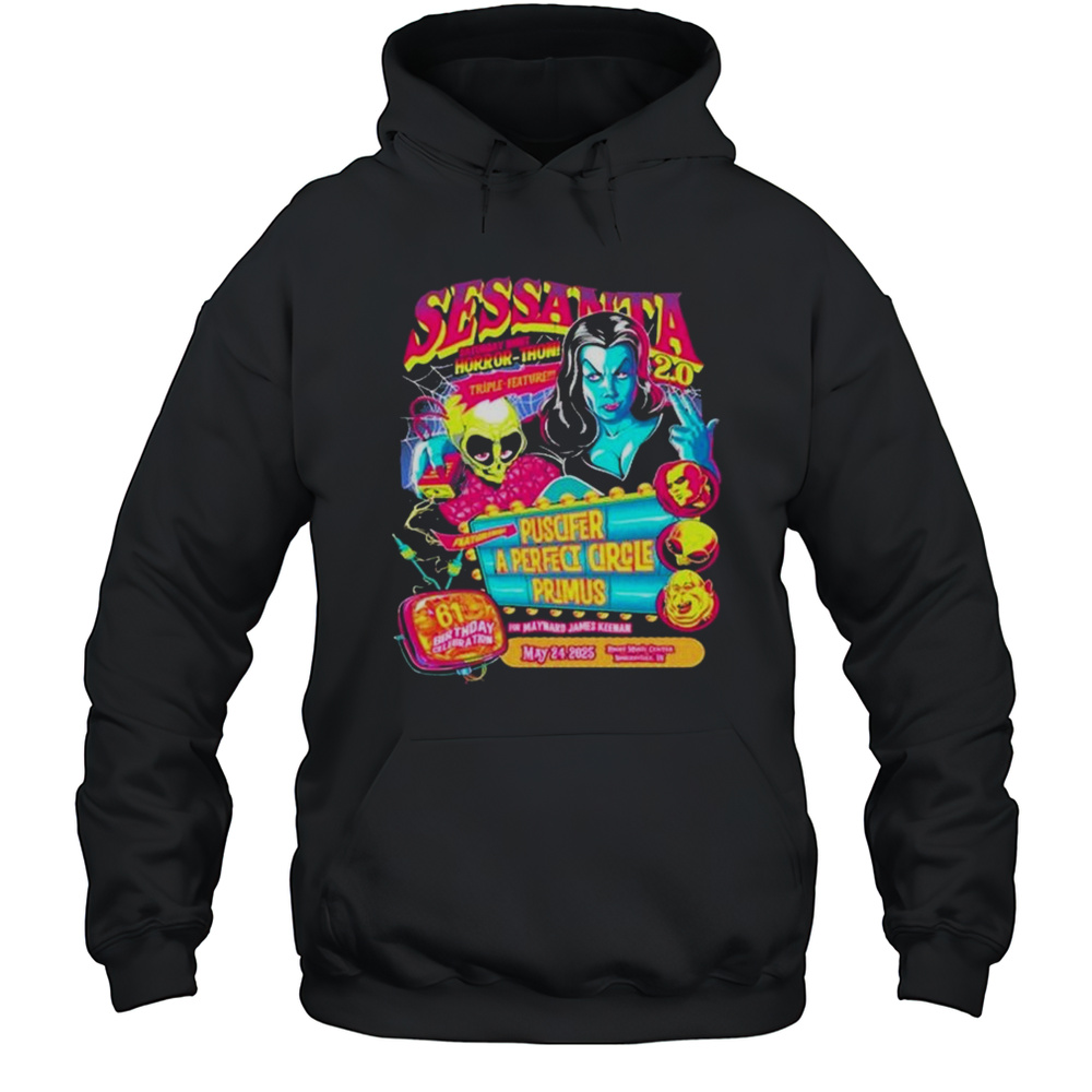 Sessanta V 2.0 May 24 2025 Primus Puscifer And A Perfect Circle Ruoff Music Center Noblesville Indiana T-shirt Unisex Hoodie