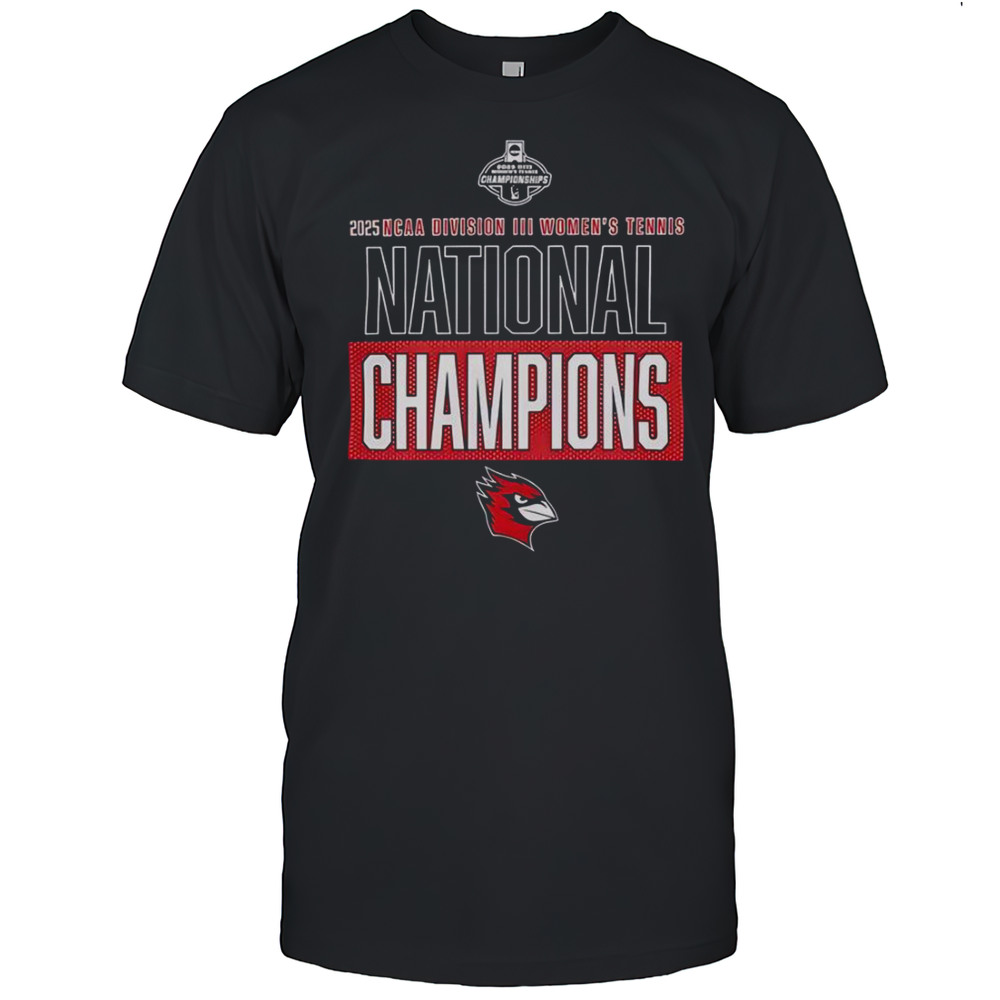 Wesleyan Cardinals 2025 NCAA Division III Womens Tennis National Champions T-Shirt
