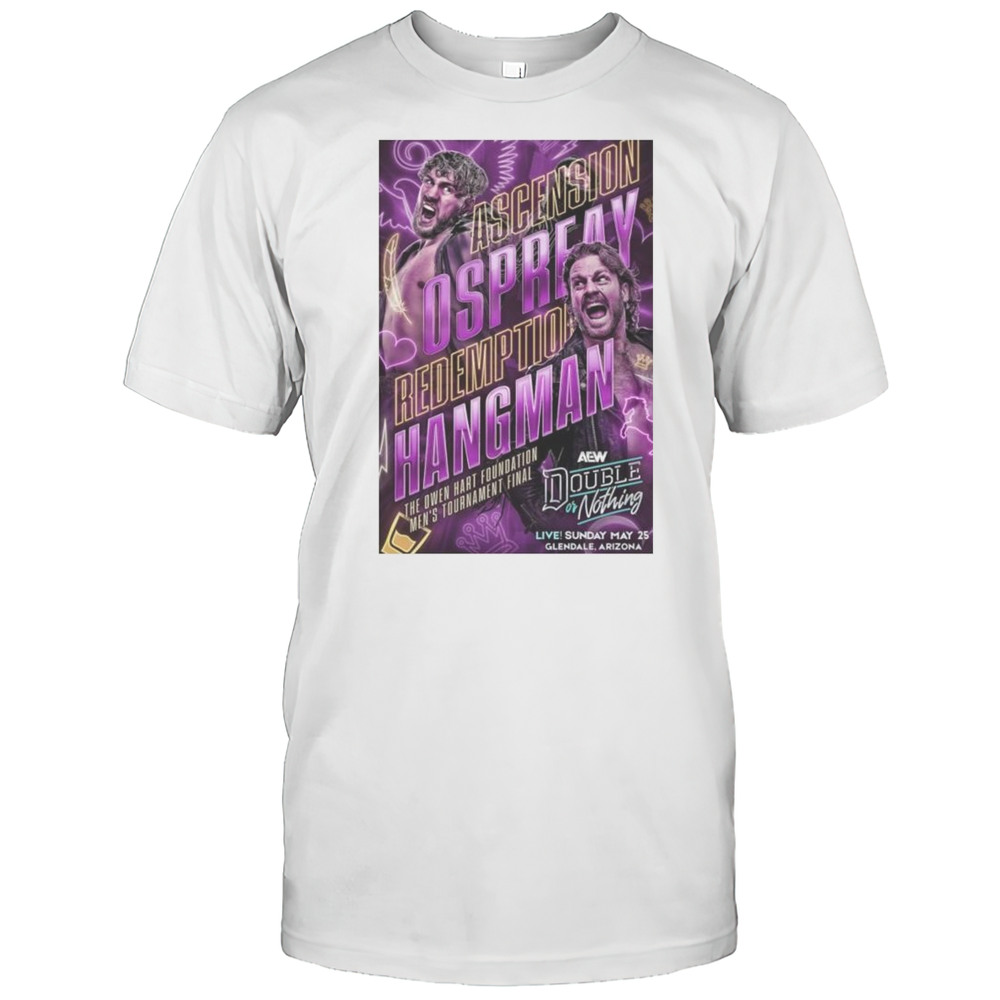 AEW Double Or Nothing Matchup Monday Will Ospreay Vs Hangman Adam Page May 25-2025 T-shirt