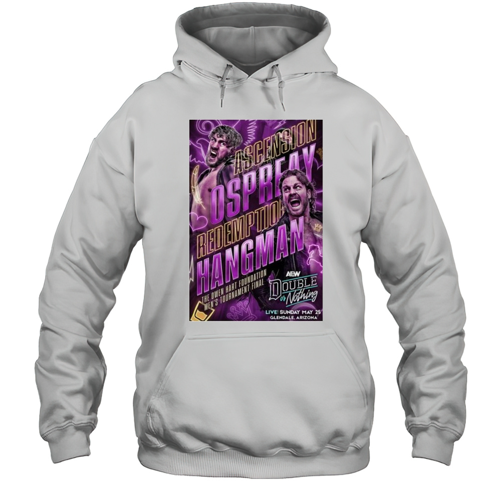 AEW Double Or Nothing Matchup Monday Will Ospreay Vs Hangman Adam Page May 25-2025 T-shirt Unisex Hoodie