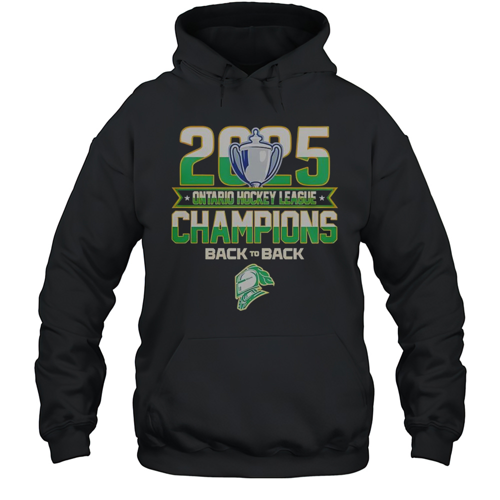 Back To Back London Knights 2025 Ontario Hockey League Champions T-Shirt Unisex Hoodie