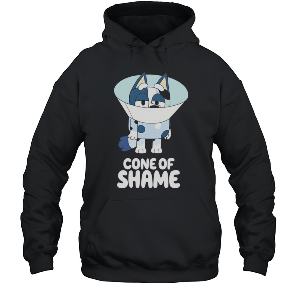 Bluey Cone Of Shame Cartoon Shirt Unisex Hoodie