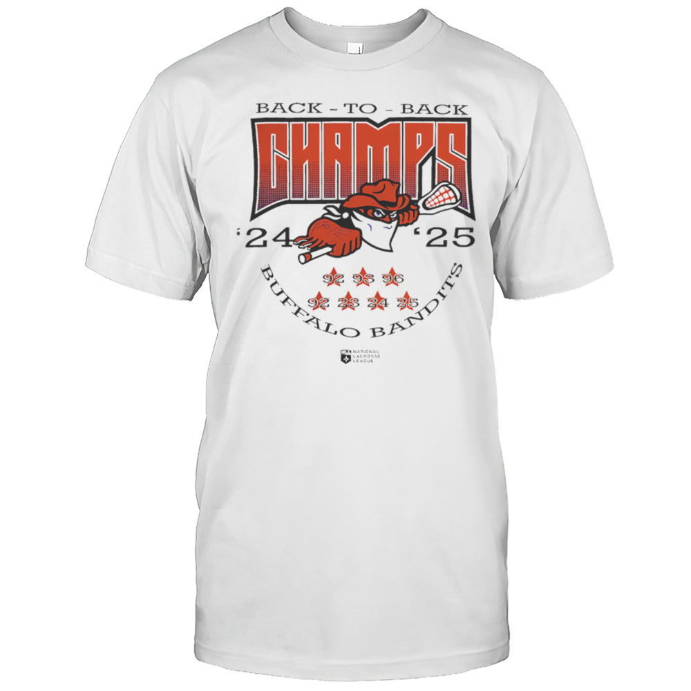 Buffalo Bandits 2025 Back-To-Back NLL Cup Champions Shirt
