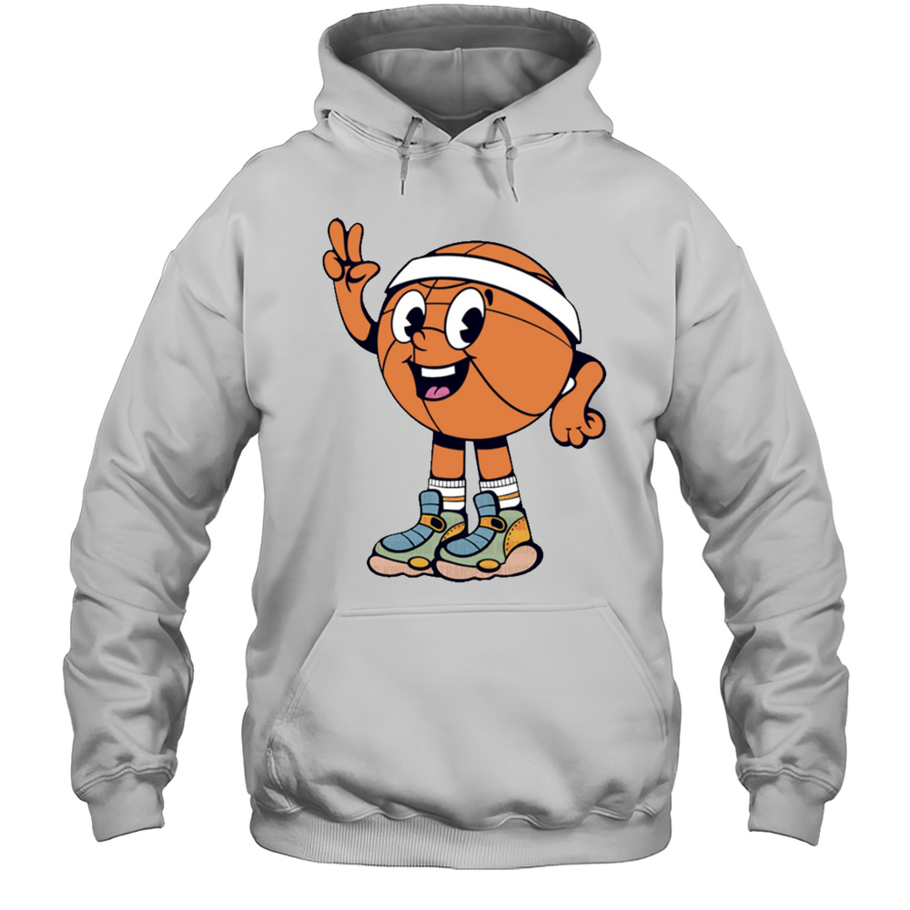 Cute Basketball Peace Sign Shirt Unisex Hoodie