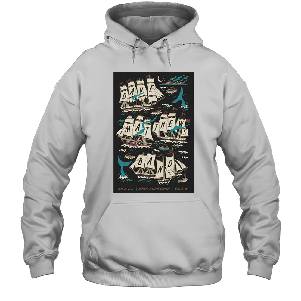 Dave Matthews Band At Harvard Athletic Complex In Boston MA On May 25 2025 Tour T-shirt Unisex Hoodie