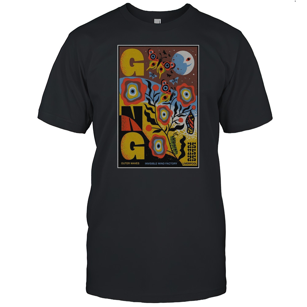 Gong Band Outer Waves May 25 2025 Invisible Wind Factory Liverpool UK Tour T-shirt