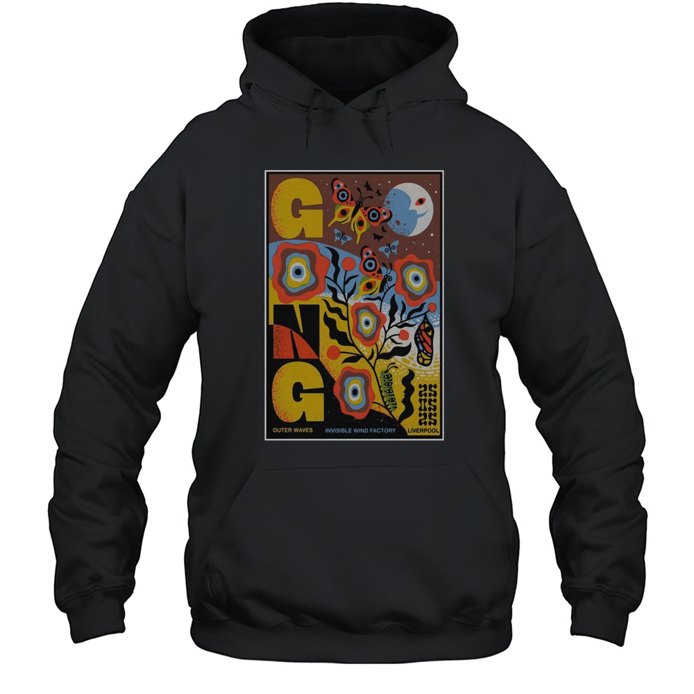 Gong Band Outer Waves May 25 2025 Invisible Wind Factory Liverpool UK Tour T-shirt Unisex Hoodie