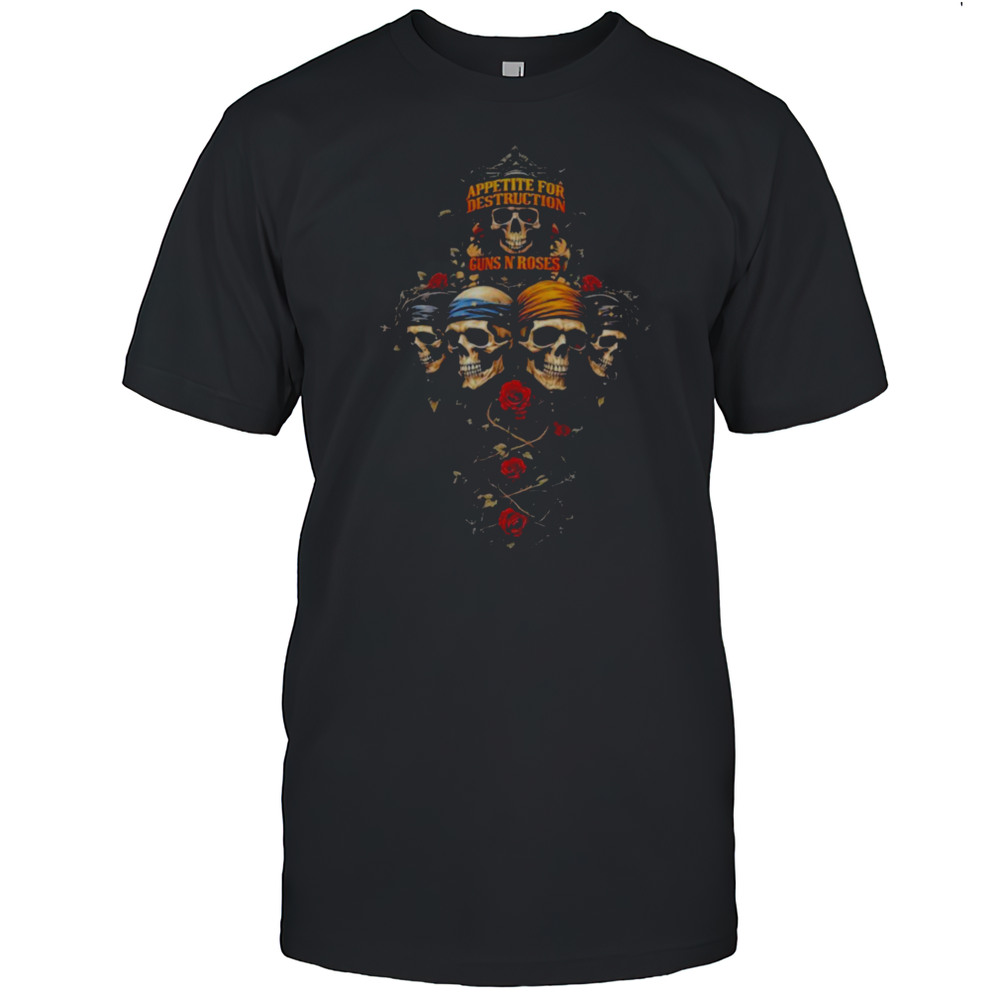 Guns N Roses Appetite For Destruction Skulls Cross T Shirts
