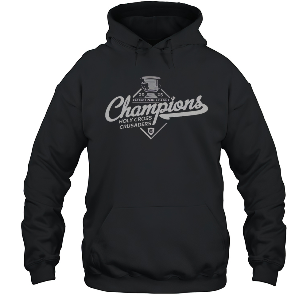 Holy Cross Crusaders 2025 Patriot League Champions Trophy Logo T-Shirt Unisex Hoodie