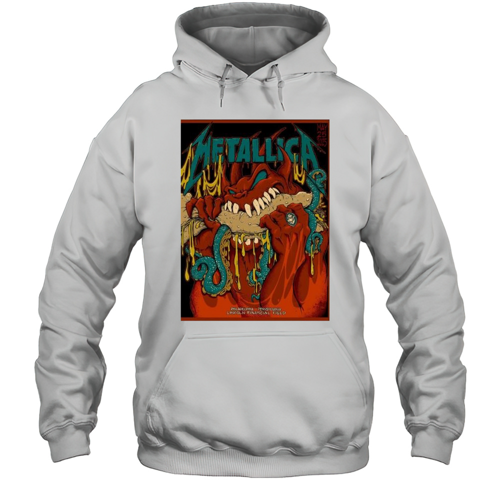 Metallica May 25 2025 Philadelphia Pennsylvania M72 Philly Night 2 At Lincoln Financial Field T-shirt Unisex Hoodie