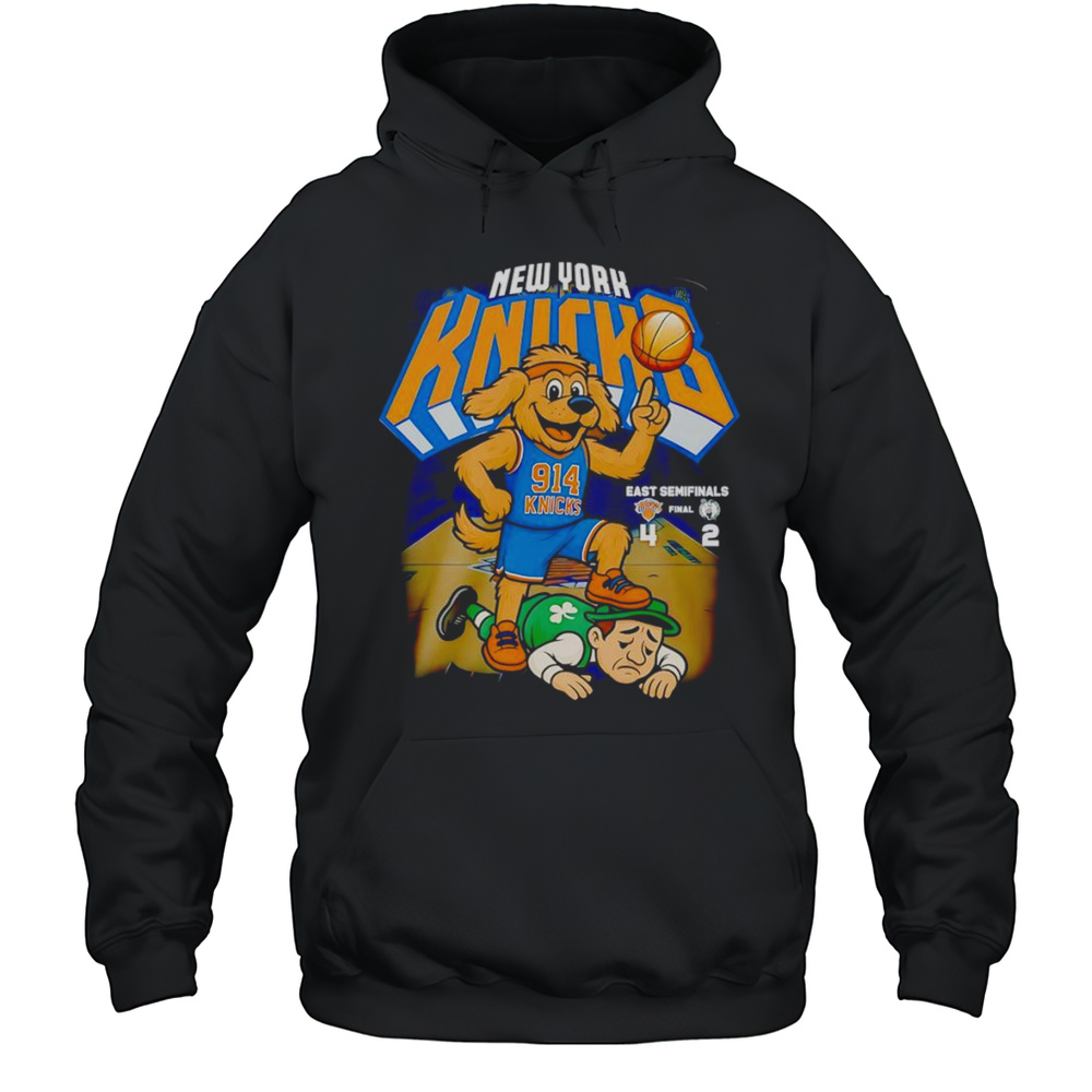New York Knicks East Semifinals 4 2 Boston Celtics Mascot Shirt Unisex Hoodie