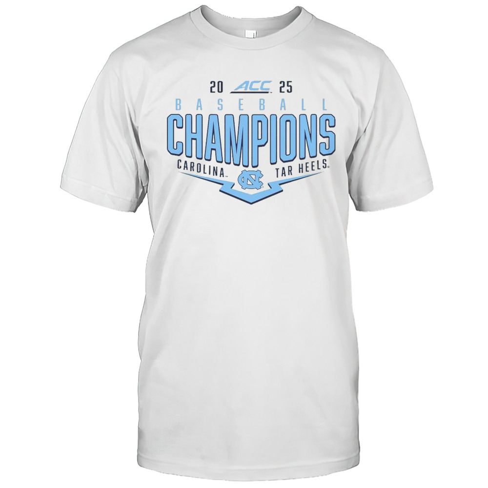 North Carolina Tar Heels NCAA ACC 2025 Baseball Conference Tournament Champions Playoff Pitch T-shirt